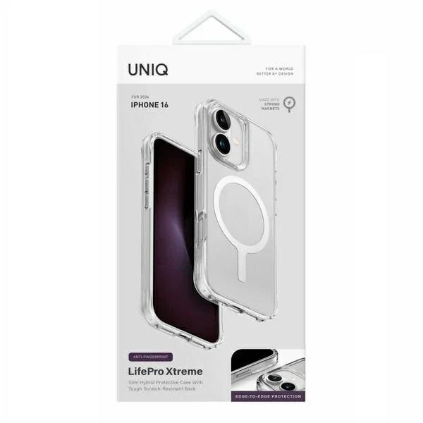 Uniq Hybrid iPhone 16 6.1" Magclick Lifepro Xtreme - Frost Clear
