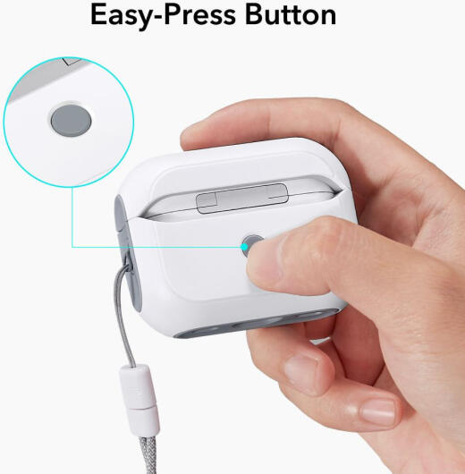 ESR Orbit Hybrid Halo Lock Apple AirPods Pro 1/2 Case MagSafe White