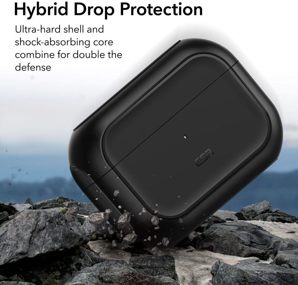 ESR Orbit Hybrid Halo Lock Apple AirPods Pro 1/2 Case MagSafe Black
