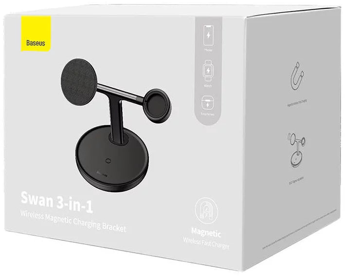 Baseus Swan 3 in 1 Magnetic Charging Bracket 20W Black