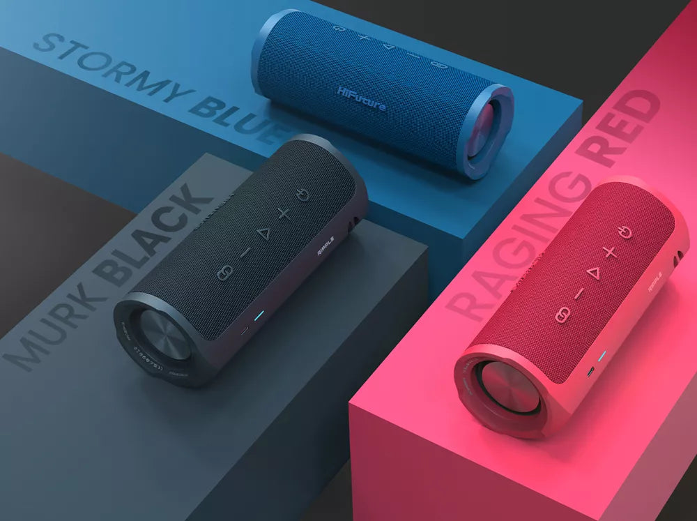 HiFuture - Ripple - 30W Waterproof Bluetooth Speaker - Blue