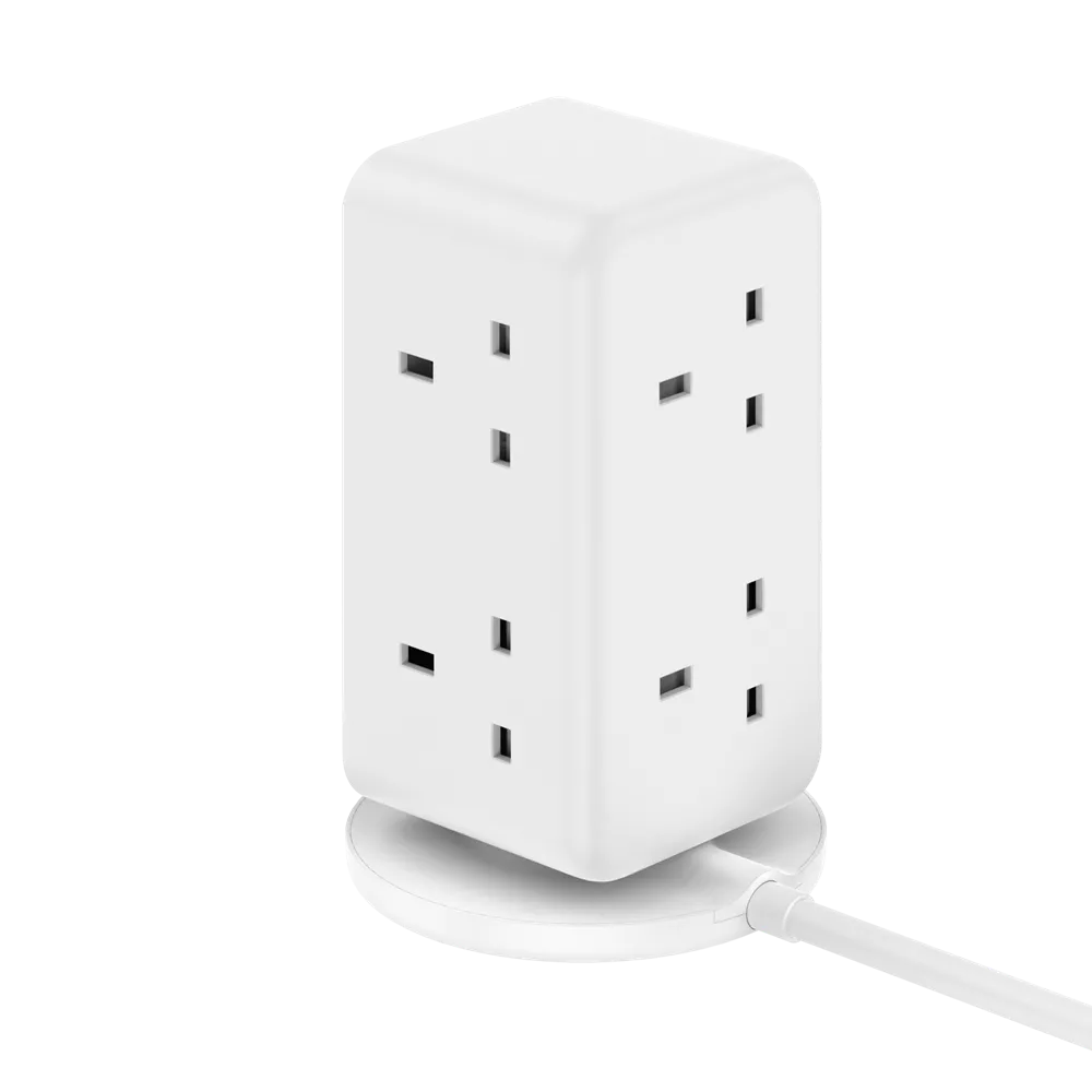 MOMAX 1-CHARGE WORK FLOW 6-OUTLET DIGITAL DISPLAY POWER TOWER WITH USB