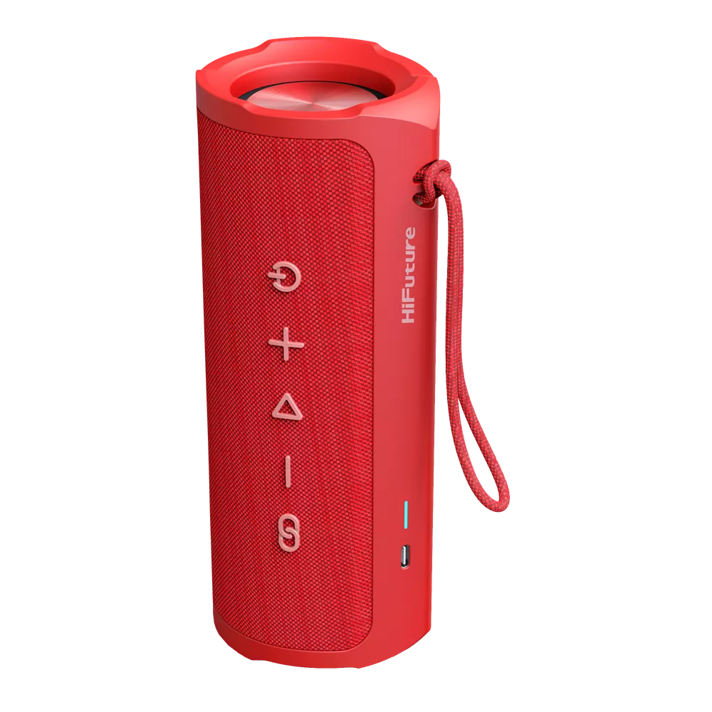 HiFuture - Ripple - 30W Waterproof Bluetooth Speaker - Red