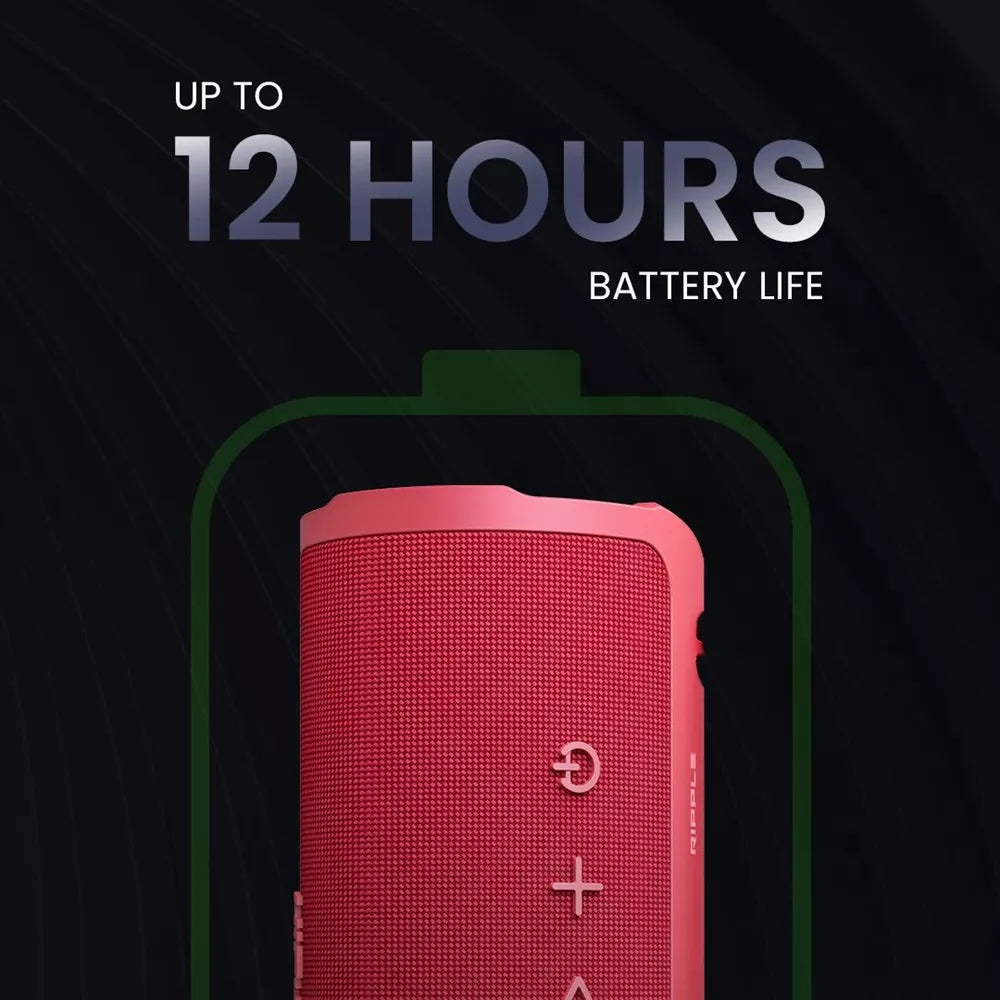 HiFuture - Ripple - 30W Waterproof Bluetooth Speaker - Red