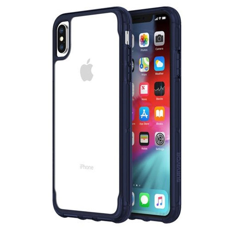 Griffin - Survivor Clear iPhone XS Max Case Purple/Transparent