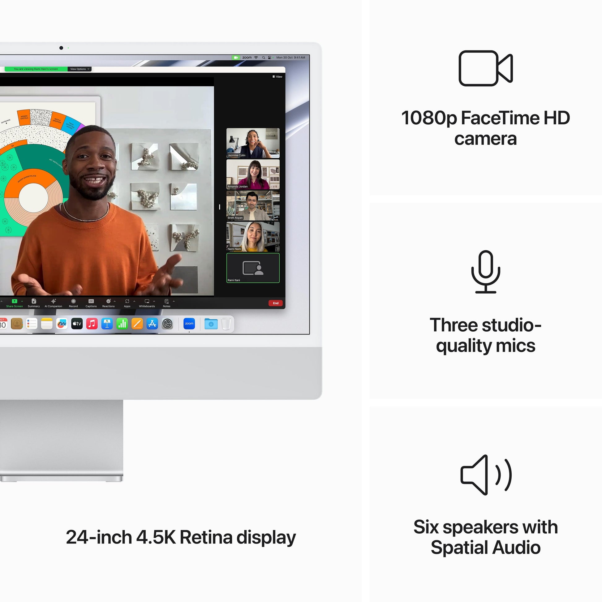 24-inch iMac Apple M3 chip with 8‑core CPU and 10‑core GPU
