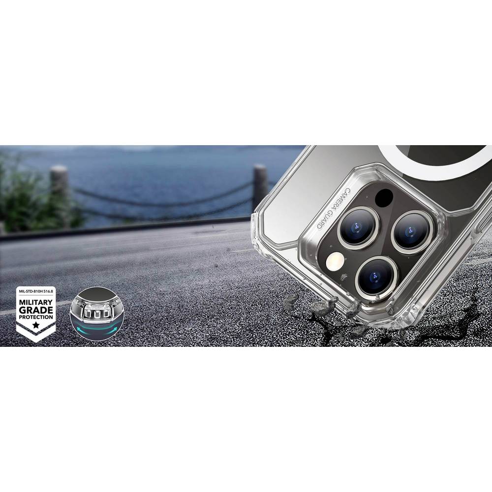 ESR Air Armor Halo Lock Case Back Cover Apple iPhone 15 Pro Max Transparent MagSafe Clear