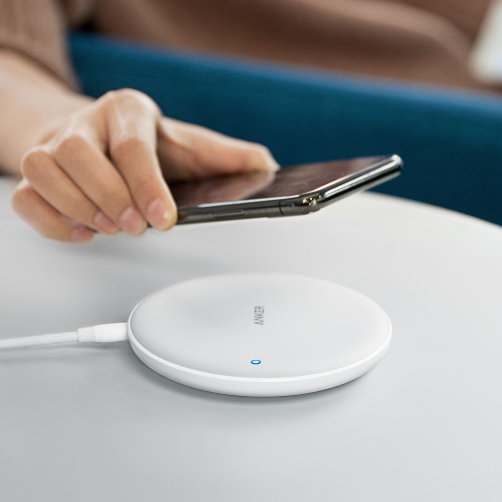 Anker Power Wave 7.5 Fast Wireless Charging Pad with Quick Charge White