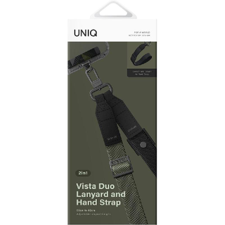 UNIQ Vista universal 2-in-1 phone lanyard green-black/forest black