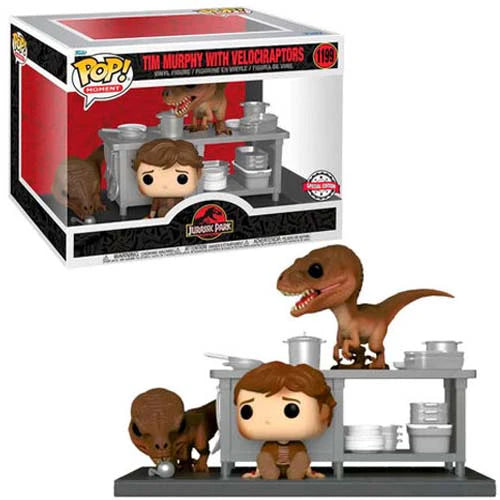 Pop Moment! Movies: Jurassic Park- Tim & Velociraptors (Exc)