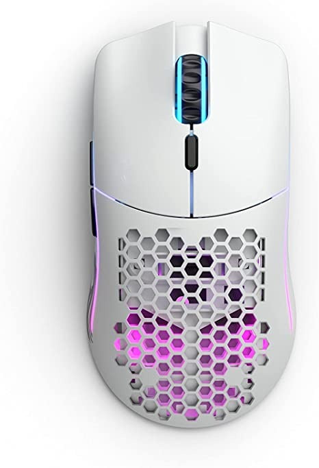 Glorious Gaming Mouse - Model O Minus RGB Wireless Mouse - 65 g Lightweight Gaming Wireless Mouse - Honeycomb Mouse (Matte White Mouse)
