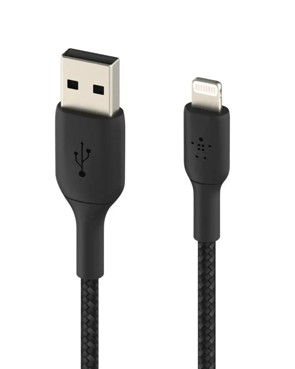 كابل Lightning مضفر USB-A من Belkin بطول 3 أمتار باللون الأسود