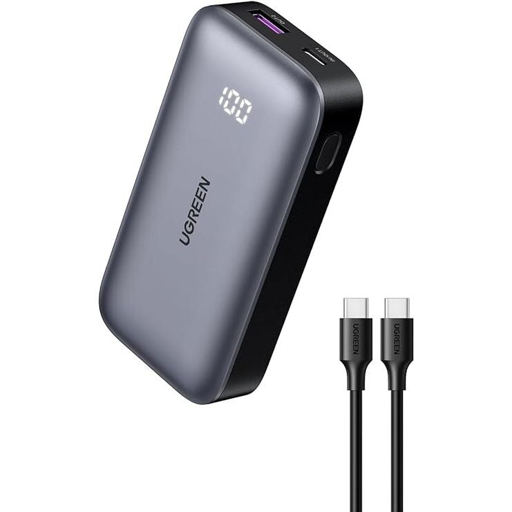 UGREEN 10000mAh Two-Way Fast Charging Power Bank - Grey