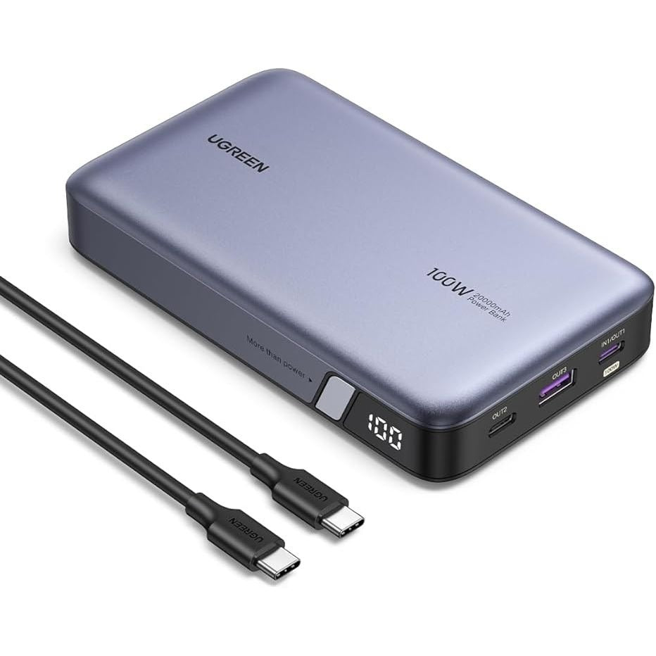 UGREEN 20000mAh Two-Way Fast Charging Power Bank - Grey