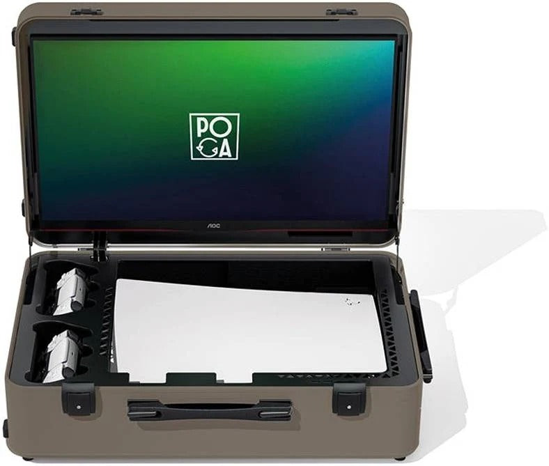 IndiGaming Poga Lux Portable Gaming Monitor, 23.8" FHD IPS Display,Desert Taupe