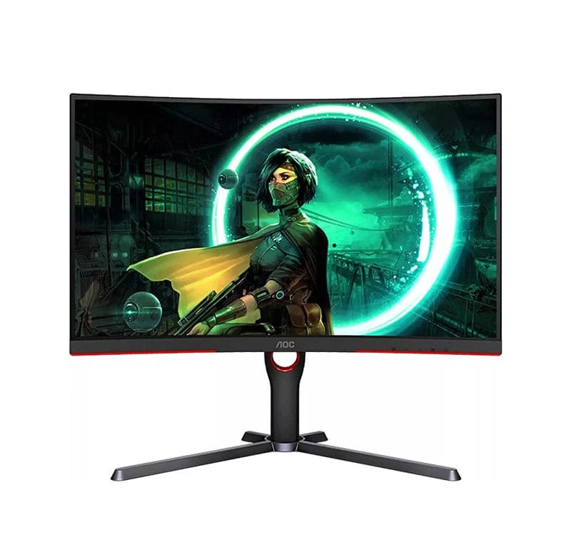 AOC C27G3 27” curved farmless gaming monitor, HEIGHT ADJUSTABLE BLACK/RED