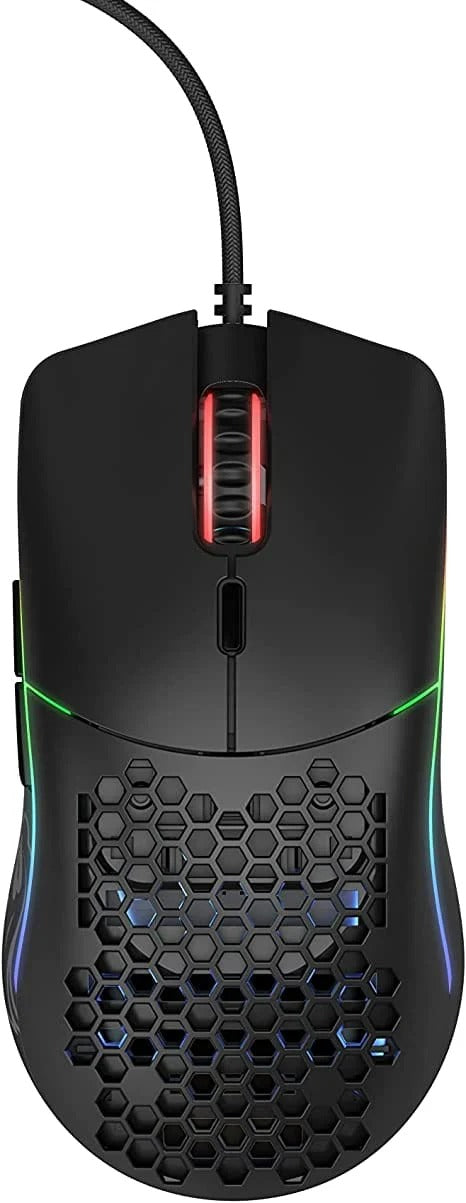 Glorious Gaming Mouse - Model O Minus 58 g Superlight Honeycomb Mouse, Mouse with Lights -Matte Black Mouse, USB Gaming Mouse