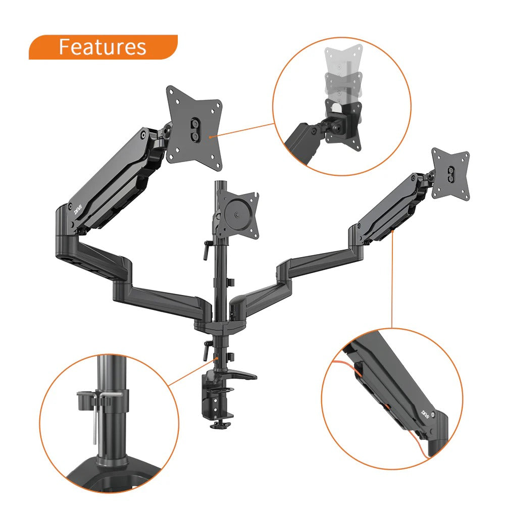 Devo Gaming Monitor Arm - 3 Arms