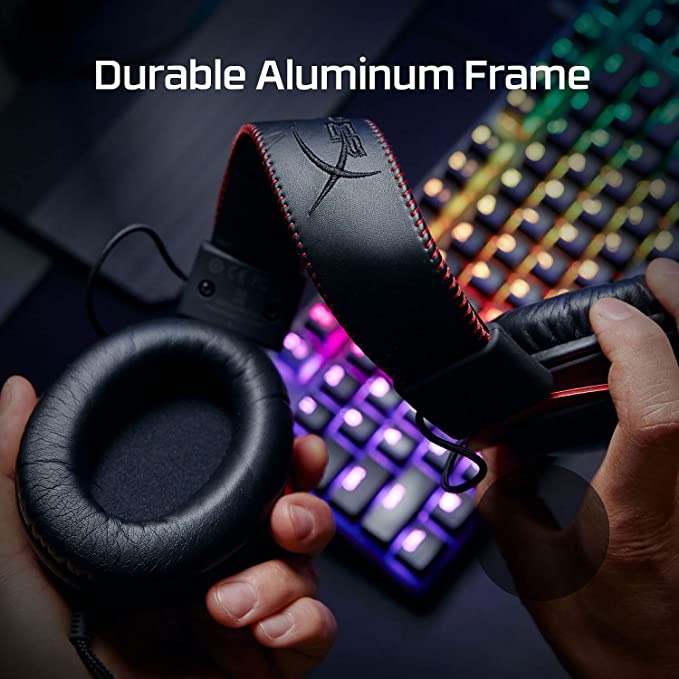 HyperX Cloud II Gaming Headset - 7.1 Surround Sound - Memory Foam Ear Pads - Durable Aluminum Frame - Works with PC, PS4 - Black/Red