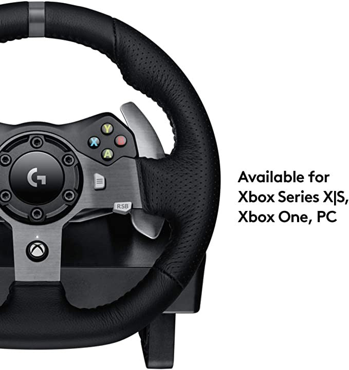Logitech G920 Driving Force Racing Wheel and Floor Pedals, for Xbox Series X|S, Xbox One, PC, Mac - Black