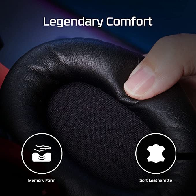 HyperX Cloud II Gaming Headset - 7.1 Surround Sound - Memory Foam Ear Pads - Durable Aluminum Frame - Works with PC, PS4 - Black/Red