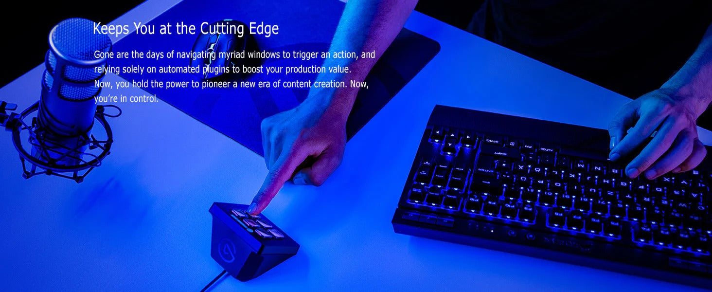 Elgato Stream Deck Mini - Live Content Creation Controller with 6 customizable LCD keys, for Windows 10 and macOS 10.11 or later & Wave Pop Filter: Anti-Plosive Noise Shield Eliminates Pops and Hisses