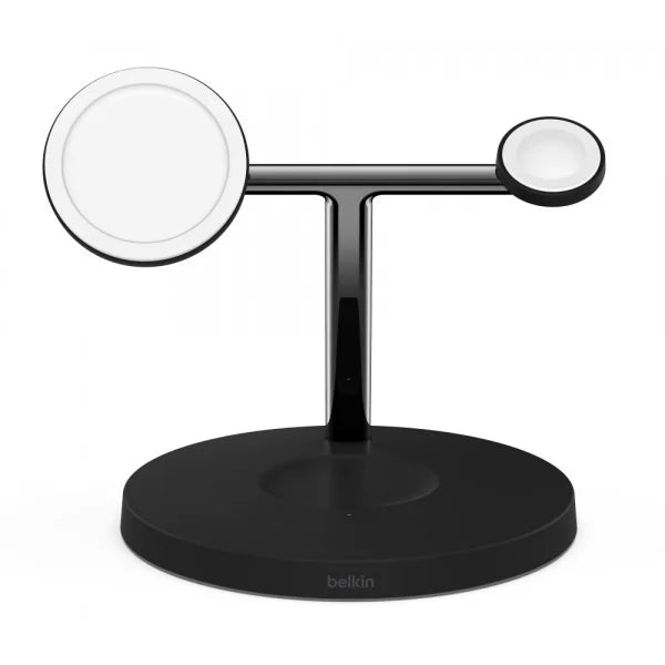 Belkin BoostCharge PRO MagSafe 3-in-1 Wireless Charger with 3-Pin UK Power Supply Unit