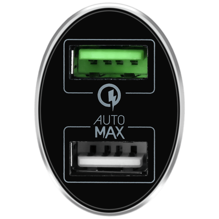 Momax UC series Dual-port Fast Car Charger - black