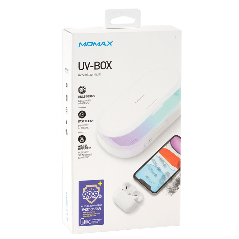 Momax UV Sanitizing Box for Phones, Bluetooth Headsets, and Jewelry