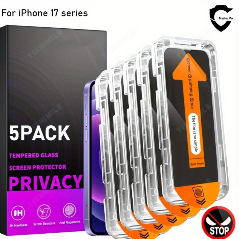 Privacy Tempered Glass Screen Protector 5Pack for iPhone