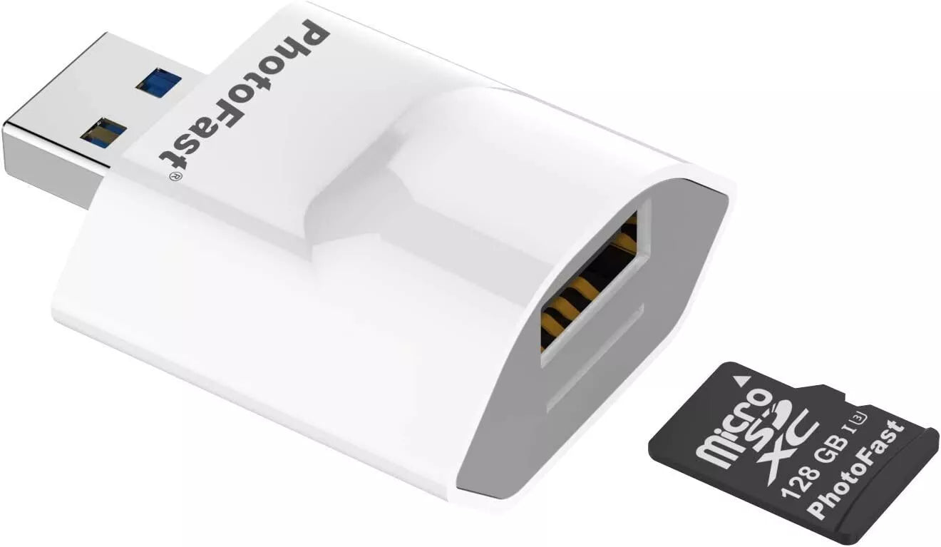 PhotoFast i-Flash Drive photocube – Micro SD card reader, Colour: White