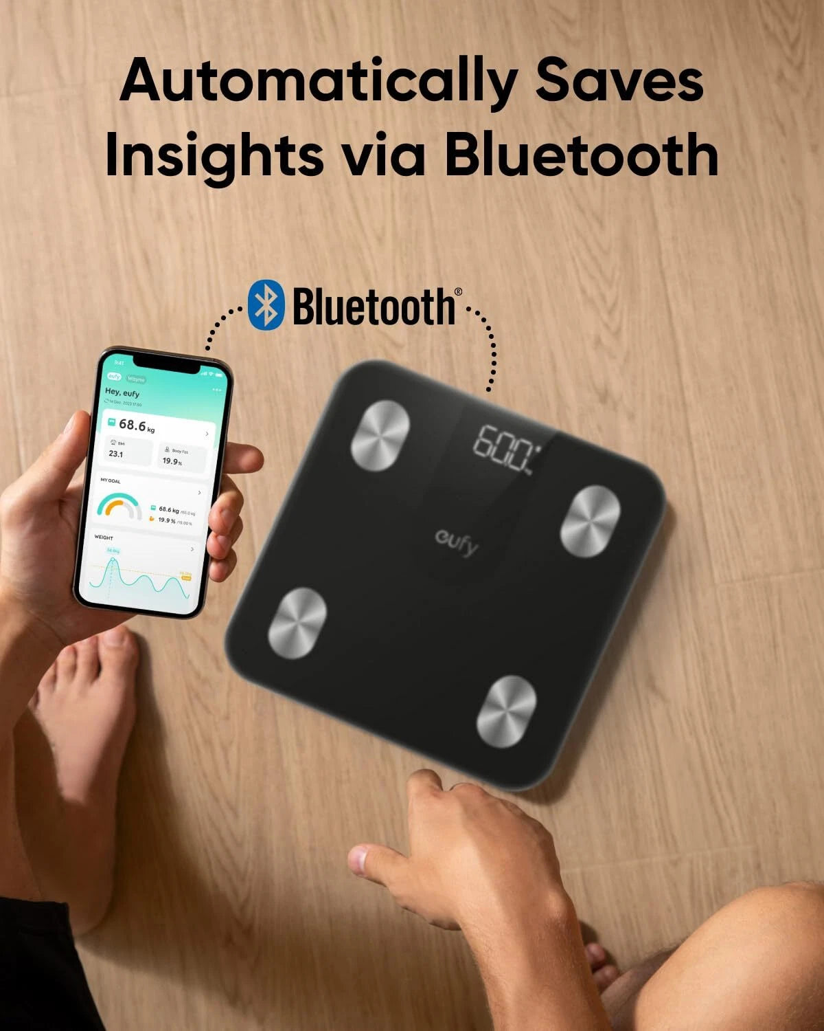Eufy Smart Scales A1 Digital Bathroom Scales Body Fat Bluetooth 12 Measurements