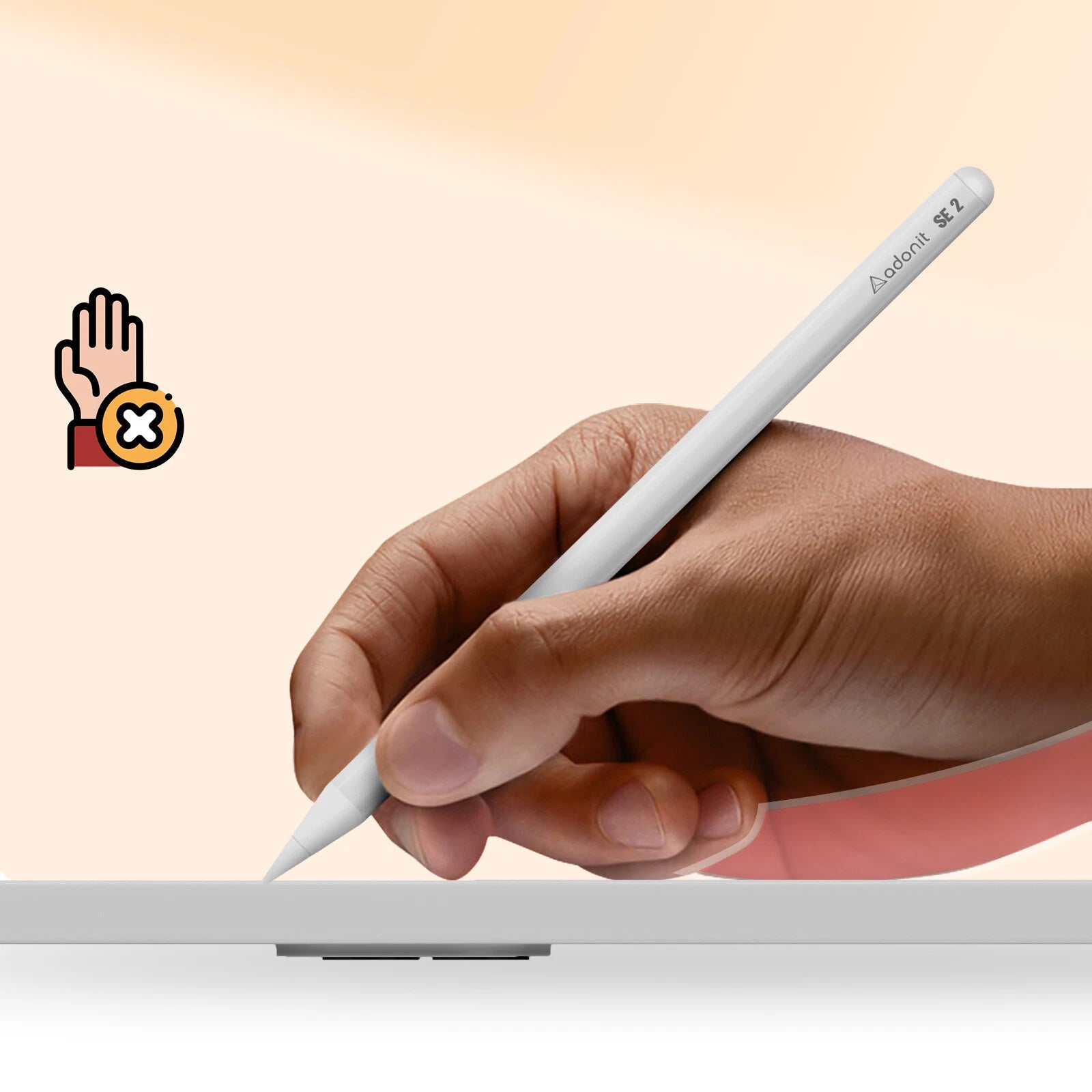 Adonit Magnetic Stylus for iPad Palm Reject Technology 10H Autonomy, White