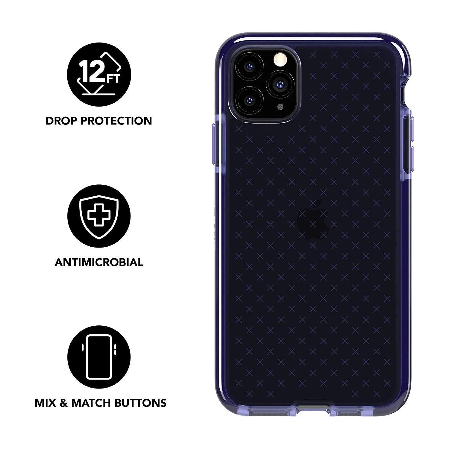 tech21 Evo Check for Apple iPhone 11 Pro Max - Germ Fighting Antimicrobial Phone