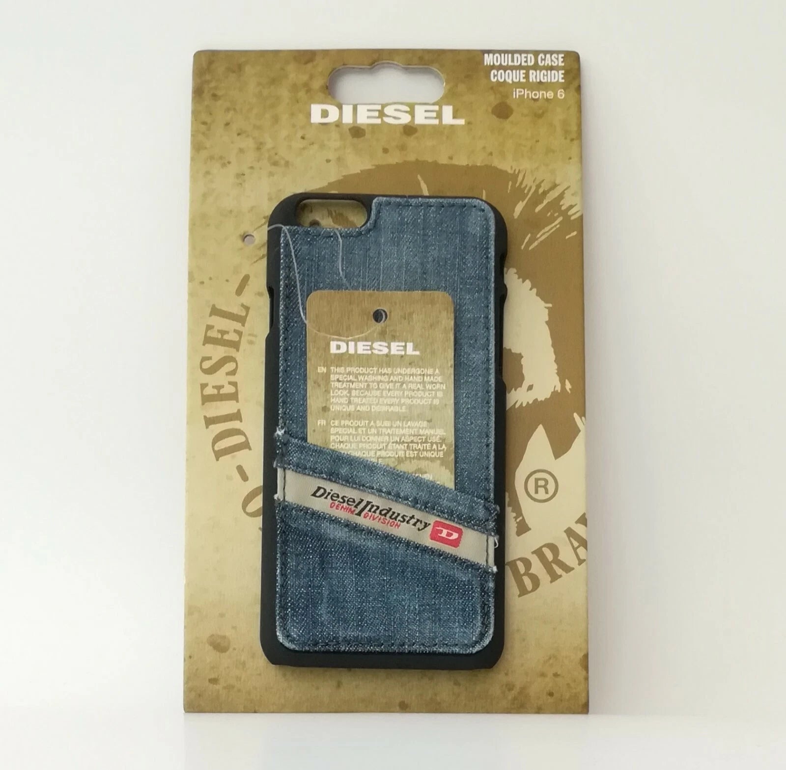 Diesel Pluton Pocket Snap Case 18313 for iPhone 6, silicone/denim blue used, original packaging