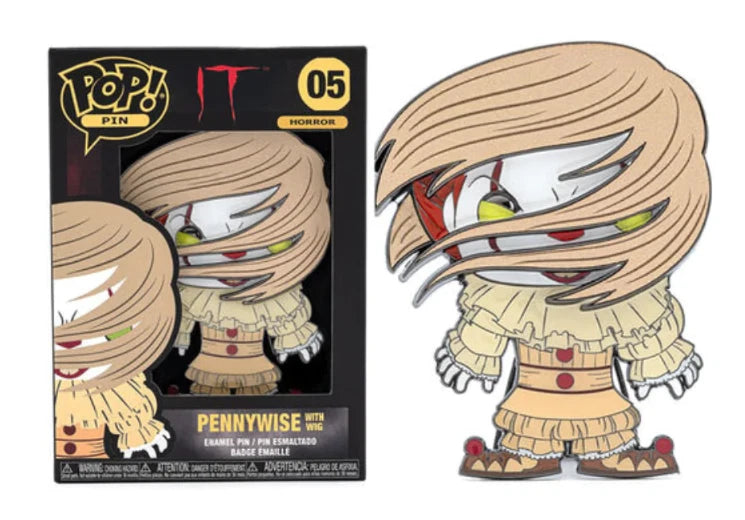 Enamel Pin! Horror: IT with wig (Chase)