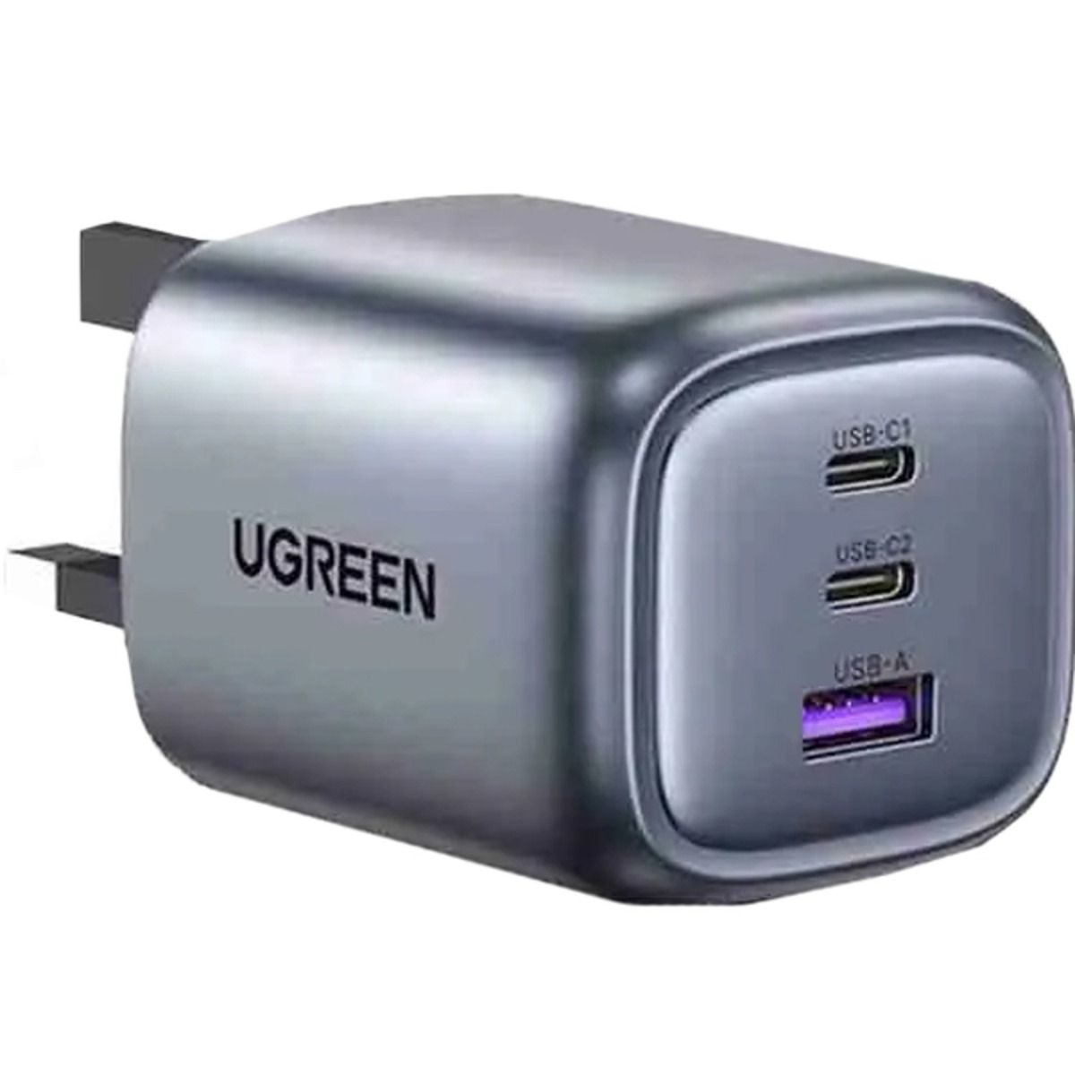 UGREEN Nexode 65W USB C Wall Charger - 3 Ports Space Gray