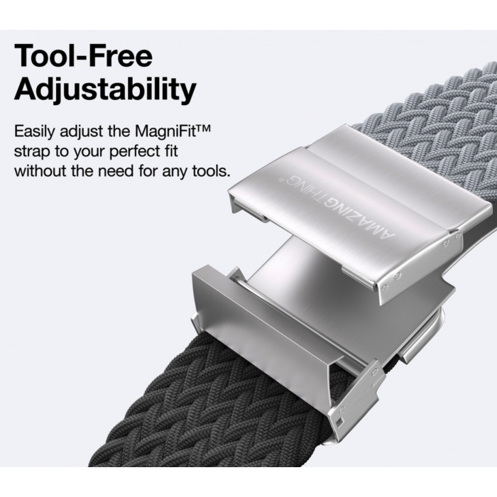 AMAZINGTHING BLEND WATCH BAND FOR APPLE WATCH BLACK GRAY