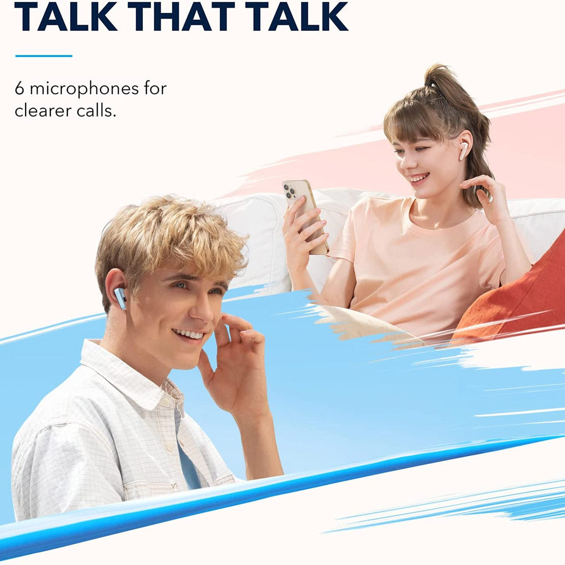 سماعات أذن Soundcore Life P3 بخاصية إلغاء الضوضاء - لون أبيض الشوفان