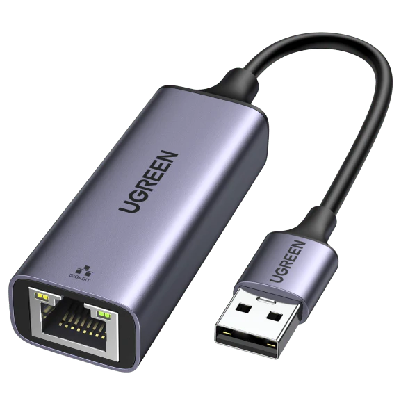 UGREEN USB to Ethernet Adapter, 1000Mbps Plug and Play Ethernet Adapter with USB 3.0 Grey