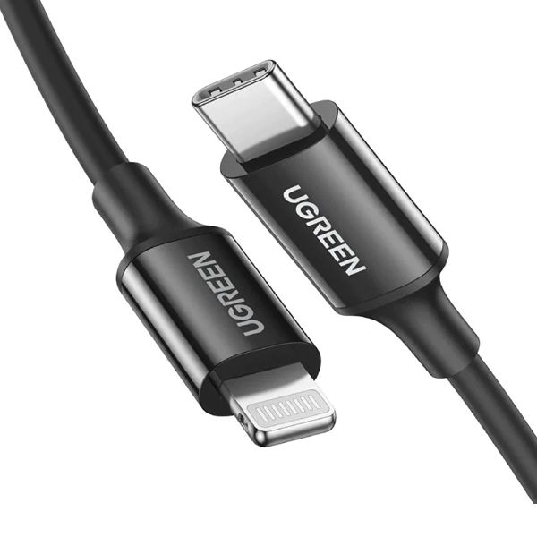 UGREEN USB-C to Lightning M/M Cable Rubber Shell 1m Black