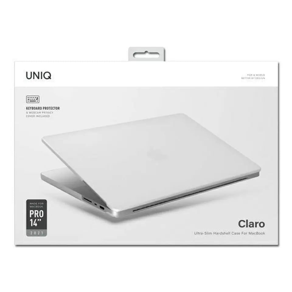 Macbook Pro 14", cover Husk Pro Dove, transparent