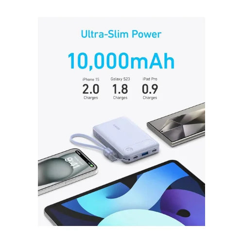 ANKER A1257H21 10K MAH POWER BANK PD 22.5 PD WHITE