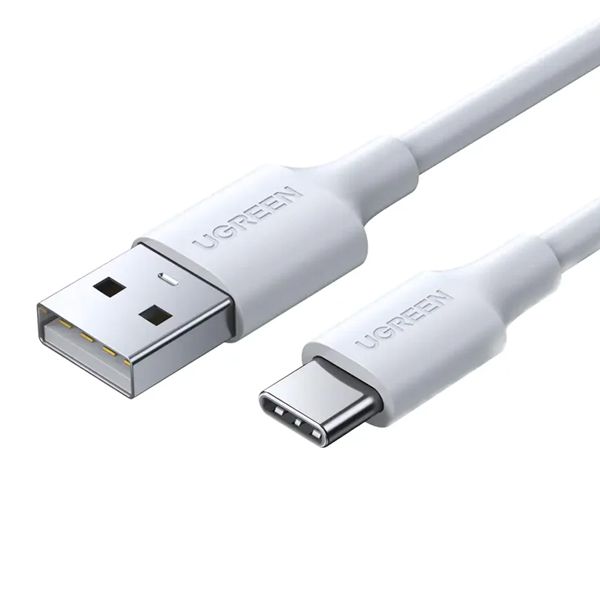 UGREEN USB-A 2.0 to USB-C Cable Nickel Plating 1m White